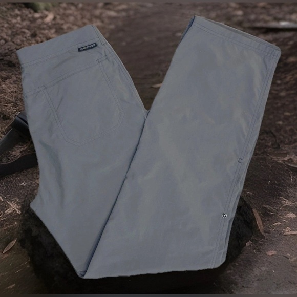 Exofficio Pants - Exofficio Pants Womens 4 Gray Roll Up Capri Gorpcore Hiking Camping Performance
